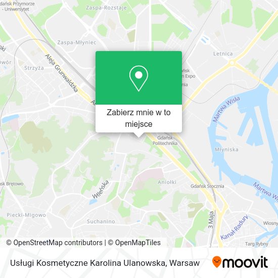 Mapa Usługi Kosmetyczne Karolina Ulanowska