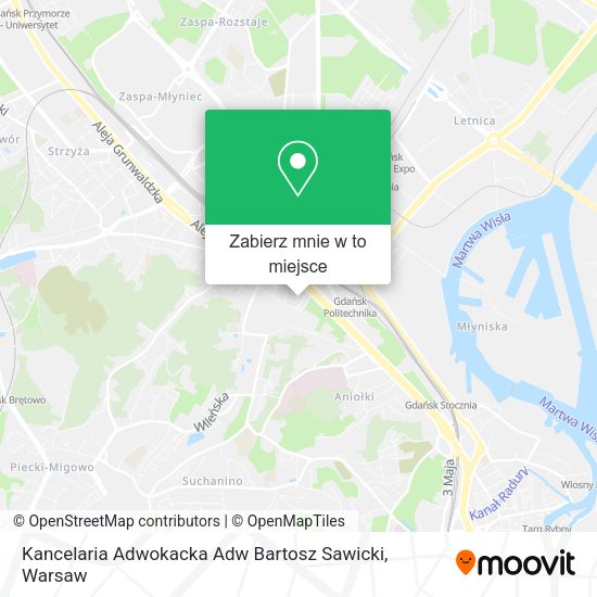 Mapa Kancelaria Adwokacka Adw Bartosz Sawicki