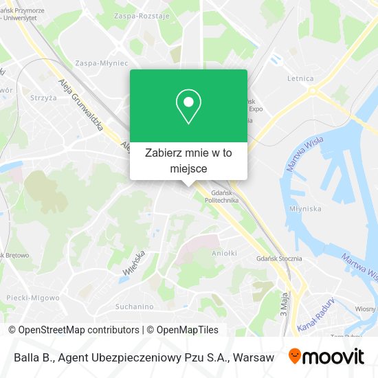 Mapa Balla B., Agent Ubezpieczeniowy Pzu S.A.