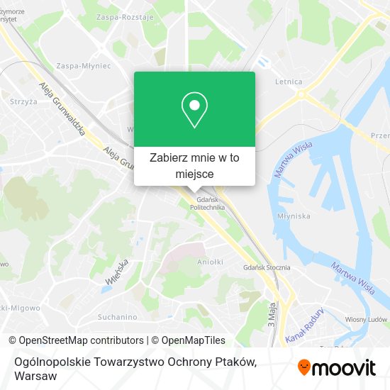 Mapa Ogólnopolskie Towarzystwo Ochrony Ptaków