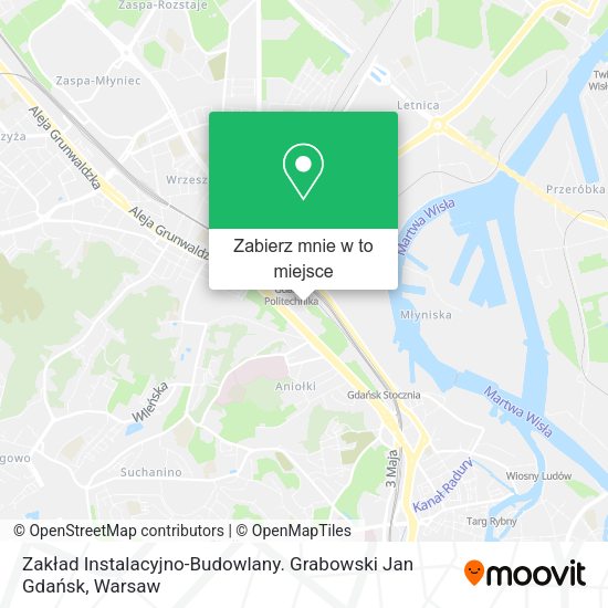 Mapa Zakład Instalacyjno-Budowlany. Grabowski Jan Gdańsk