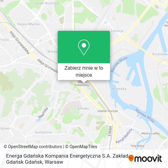 Mapa Energa Gdańska Kompania Energetyczna S.A. Zakład Gdańsk Gdańsk