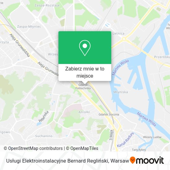 Mapa Usługi Elektroinstalacyjne Bernard Regliński