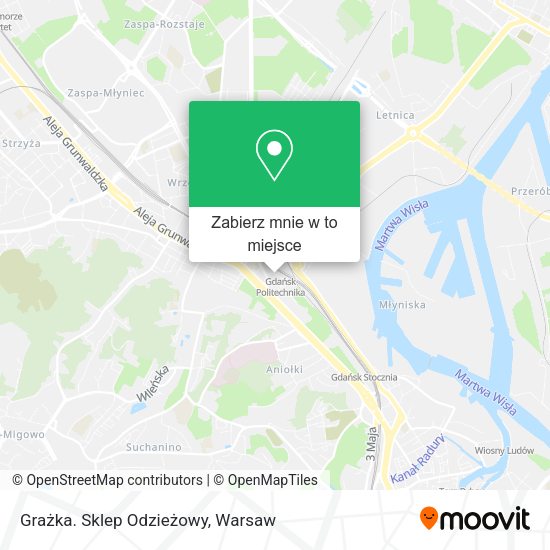 Mapa Grażka. Sklep Odzieżowy