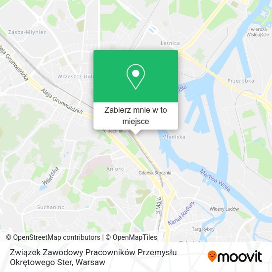 Mapa Związek Zawodowy Pracowników Przemysłu Okrętowego Ster