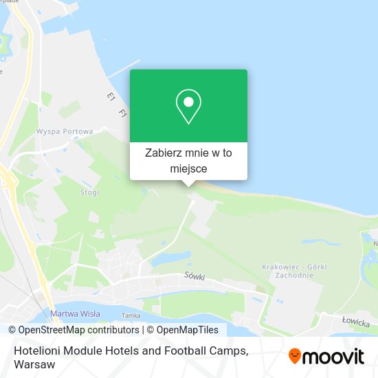 Mapa Hotelioni Module Hotels and Football Camps