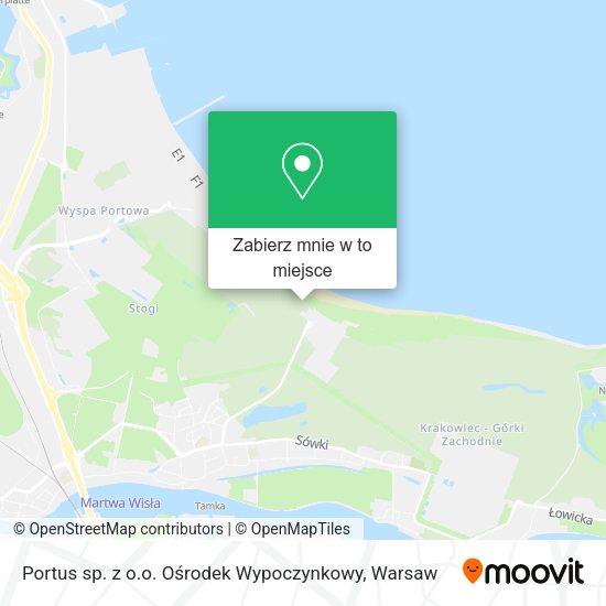 Mapa Portus sp. z o.o. Ośrodek Wypoczynkowy