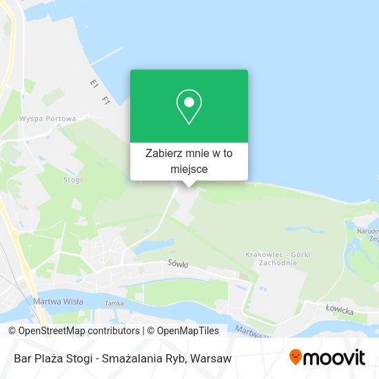 Mapa Bar Plaża Stogi - Smażalania Ryb