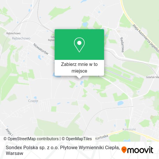 Mapa Sondex Polska sp. z o.o. Płytowe Wymienniki Ciepła