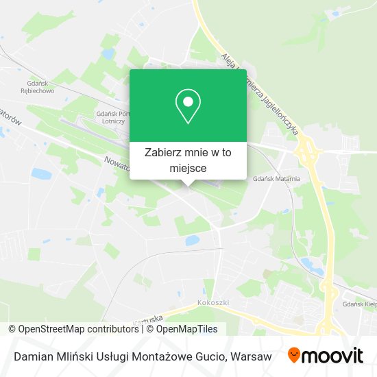 Mapa Damian Mliński Usługi Montażowe Gucio