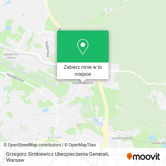 Mapa Grzegorz Simkiewicz Ubezpieczenia Generali