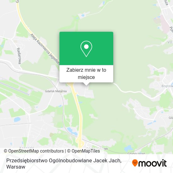 Mapa Przedsiębiorstwo Ogólnobudowlane Jacek Jach