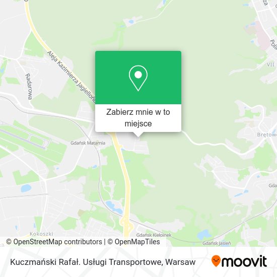 Mapa Kuczmański Rafał. Usługi Transportowe