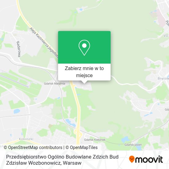 Mapa Przedsiębiorstwo Ogólno Budowlane Zdzich Bud Zdzisław Wozbonowicz