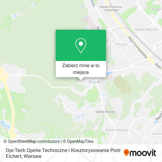 Mapa Opi-Tech Opinie Techniczne i Kosztorysowanie Piotr Eichert