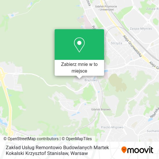 Mapa Zakład Usług Remontowo Budowlanych Martek Kokalski Krzysztof Stanisław