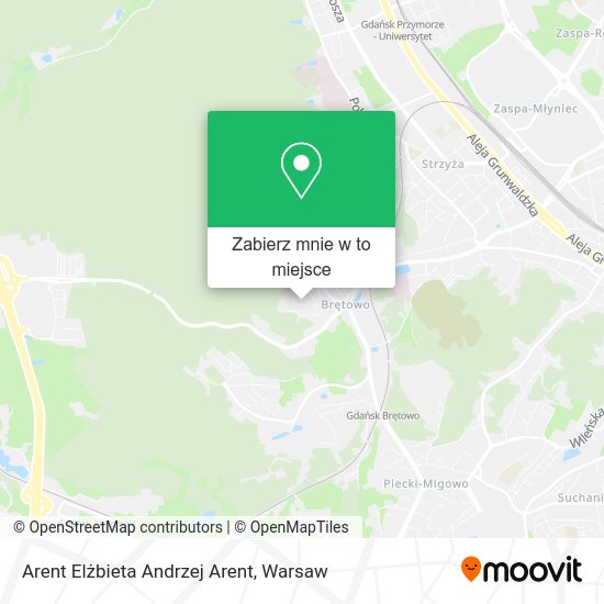 Mapa Arent Elżbieta Andrzej Arent