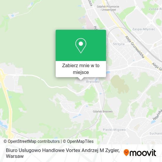 Mapa Biuro Usługowo Handlowe Vortex Andrzej M Zygler