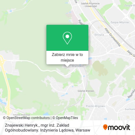 Mapa Znajewski Henryk., mgr inż. Zakład Ogólnobudowlany. Inżynieria Lądowa