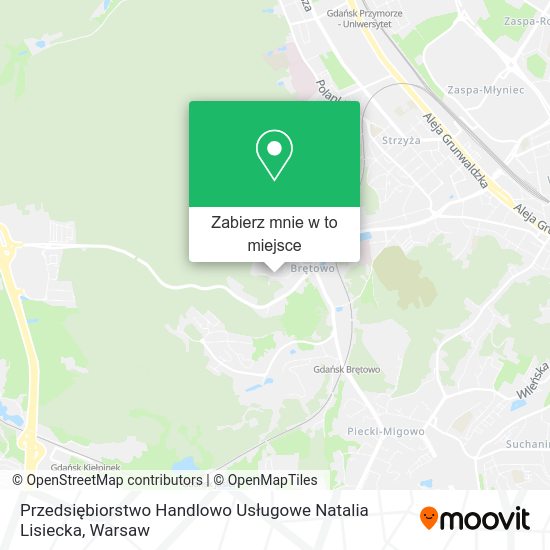 Mapa Przedsiębiorstwo Handlowo Usługowe Natalia Lisiecka