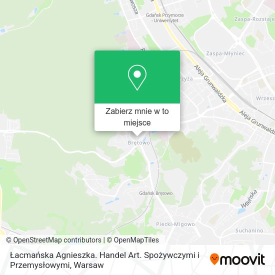 Mapa Łacmańska Agnieszka. Handel Art. Spożywczymi i Przemysłowymi