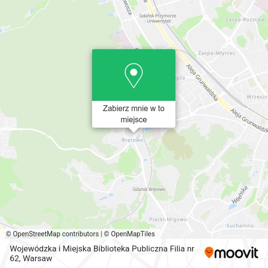 Mapa Wojewódzka i Miejska Biblioteka Publiczna Filia nr 62