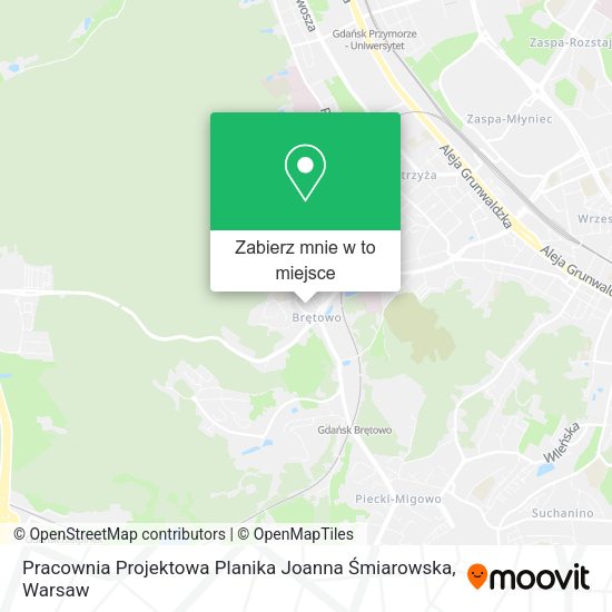 Mapa Pracownia Projektowa Planika Joanna Śmiarowska