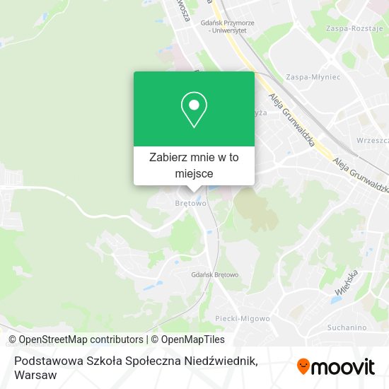 Mapa Podstawowa Szkoła Społeczna Niedźwiednik