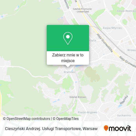 Mapa Cieszyński Andrzej. Usługi Transportowe