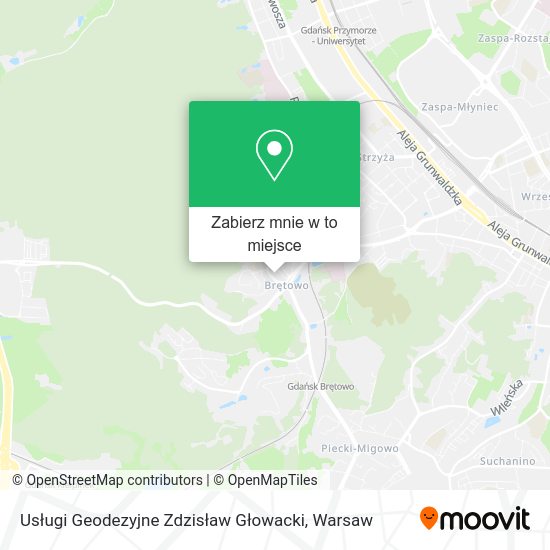 Mapa Usługi Geodezyjne Zdzisław Głowacki