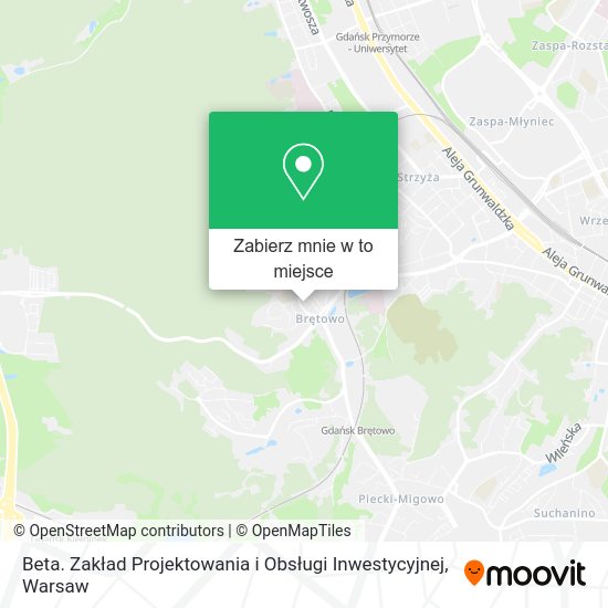 Mapa Beta. Zakład Projektowania i Obsługi Inwestycyjnej