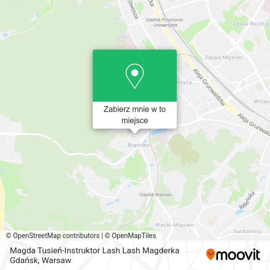 Mapa Magda Tusień-Instruktor Lash Lash Magderka Gdańsk