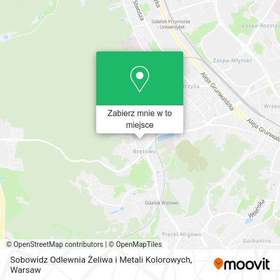 Mapa Sobowidz Odlewnia Żeliwa i Metali Kolorowych