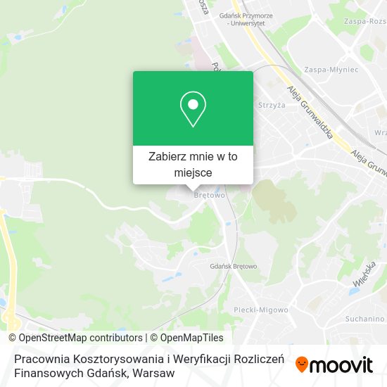 Mapa Pracownia Kosztorysowania i Weryfikacji Rozliczeń Finansowych Gdańsk