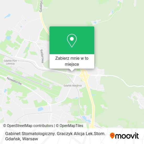 Mapa Gabinet Stomatologiczny. Graczyk Alicja Lek.Stom. Gdańsk