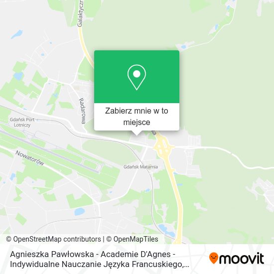 Mapa Agnieszka Pawłowska - Academie D'Agnes - Indywidualne Nauczanie Języka Francuskiego