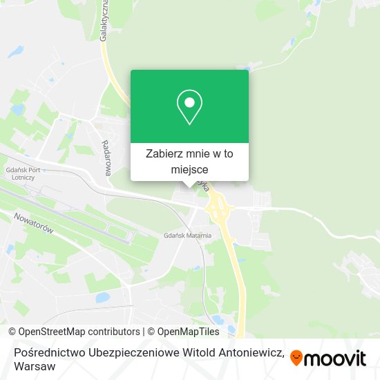 Mapa Pośrednictwo Ubezpieczeniowe Witold Antoniewicz