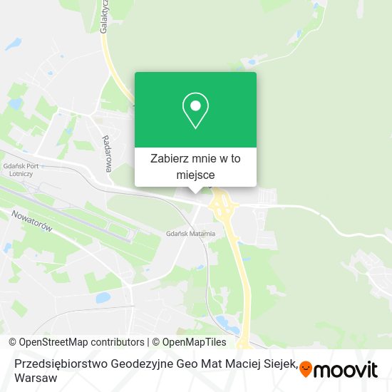 Mapa Przedsiębiorstwo Geodezyjne Geo Mat Maciej Siejek