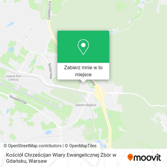 Mapa Kościół Chrześcijan Wiary Ewangelicznej Zbór w Gdańsku