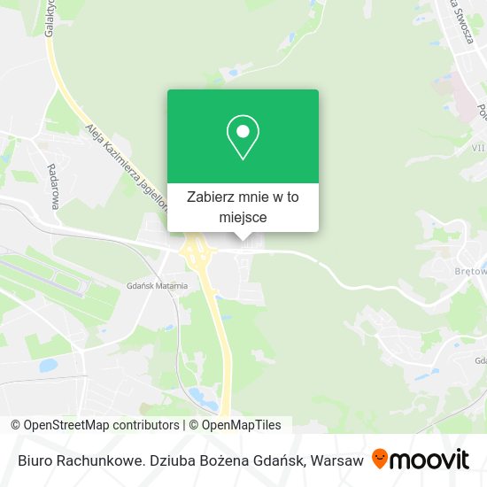 Mapa Biuro Rachunkowe. Dziuba Bożena Gdańsk