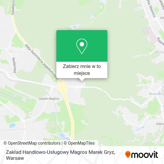 Mapa Zakład Handlowo-Usługowy Magros Marek Gryz