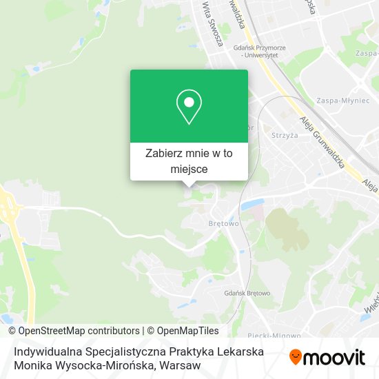 Mapa Indywidualna Specjalistyczna Praktyka Lekarska Monika Wysocka-Mirońska