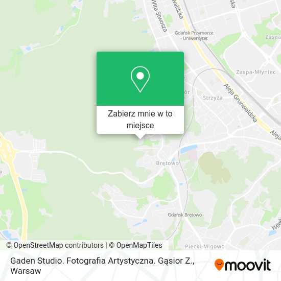 Mapa Gaden Studio. Fotografia Artystyczna. Gąsior Z.