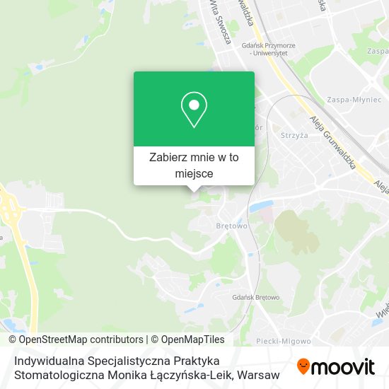 Mapa Indywidualna Specjalistyczna Praktyka Stomatologiczna Monika Łączyńska-Leik