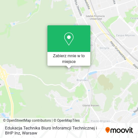 Mapa Edukacja Technika Biuro Inforamcji Technicznej i BHP Inz