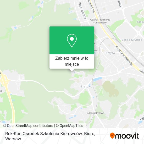 Mapa Rek-Kor. Ośrodek Szkolenia Kierowców. Biuro