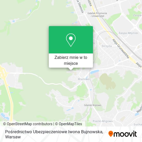 Mapa Pośrednictwo Ubezpieczeniowe Iwona Bujnowska