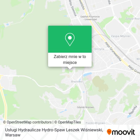 Mapa Usługi Hydraulicze Hydro-Spaw Leszek Wiśniewski