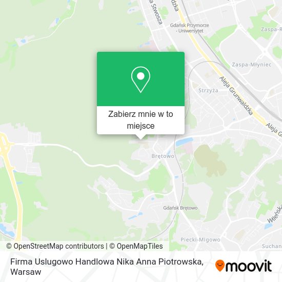 Mapa Firma Uslugowo Handlowa Nika Anna Piotrowska