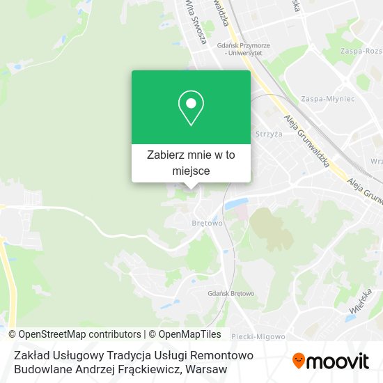 Mapa Zakład Usługowy Tradycja Usługi Remontowo Budowlane Andrzej Frąckiewicz